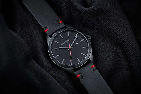 Creative product photography of a man's watch