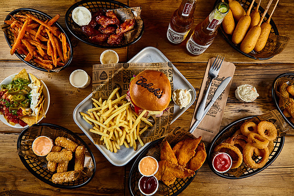 Food group shot rustic style from top